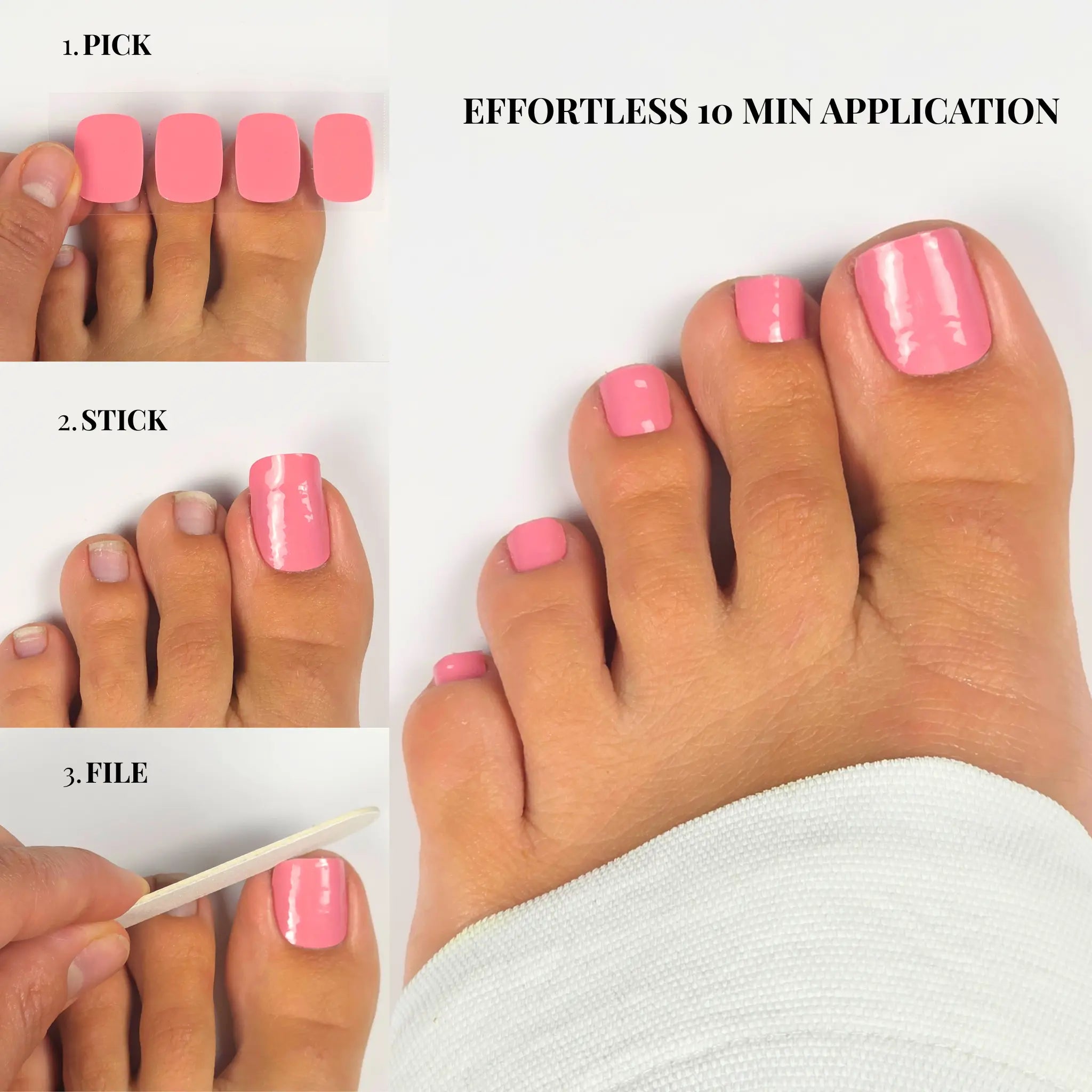 UV-free gel pedicure strips Gleamr