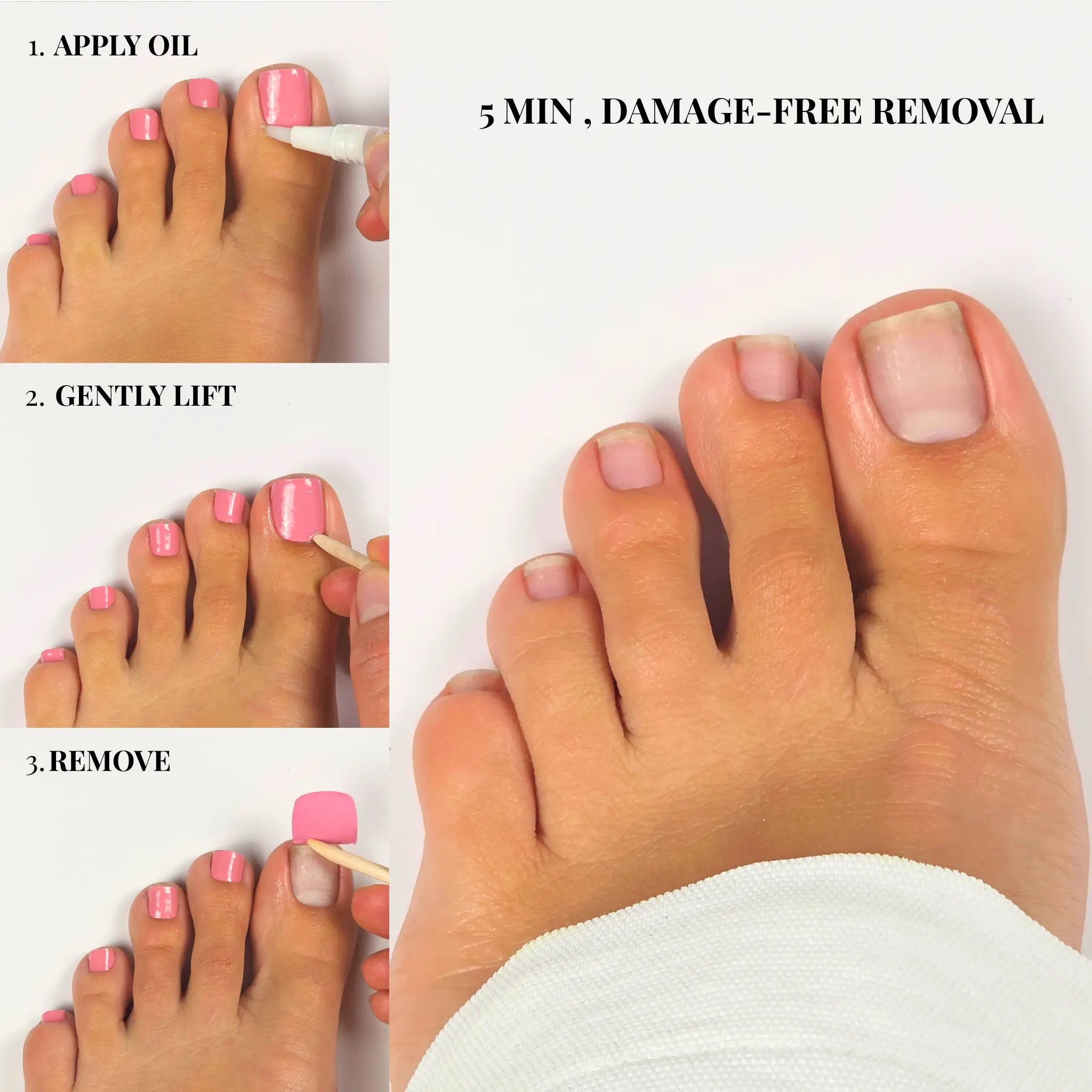 UV-free gel pedicure strips Gleamr