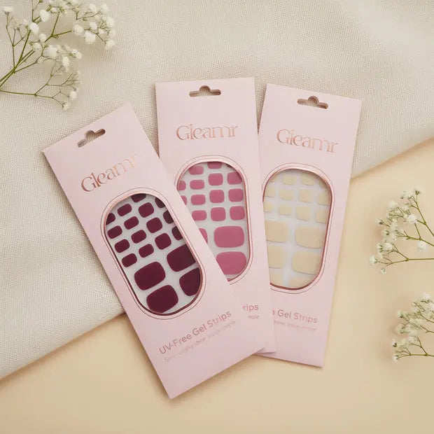 UV-free gel pedicure strips Gleamr